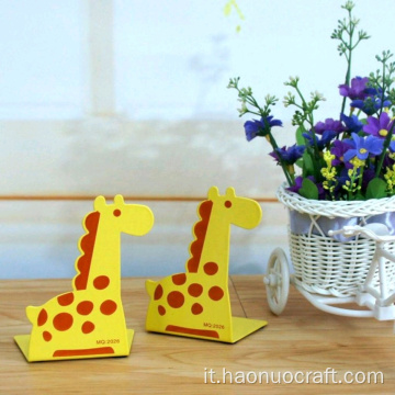 Personalità creativa libri per studenti giraffe fermalibri in ferro